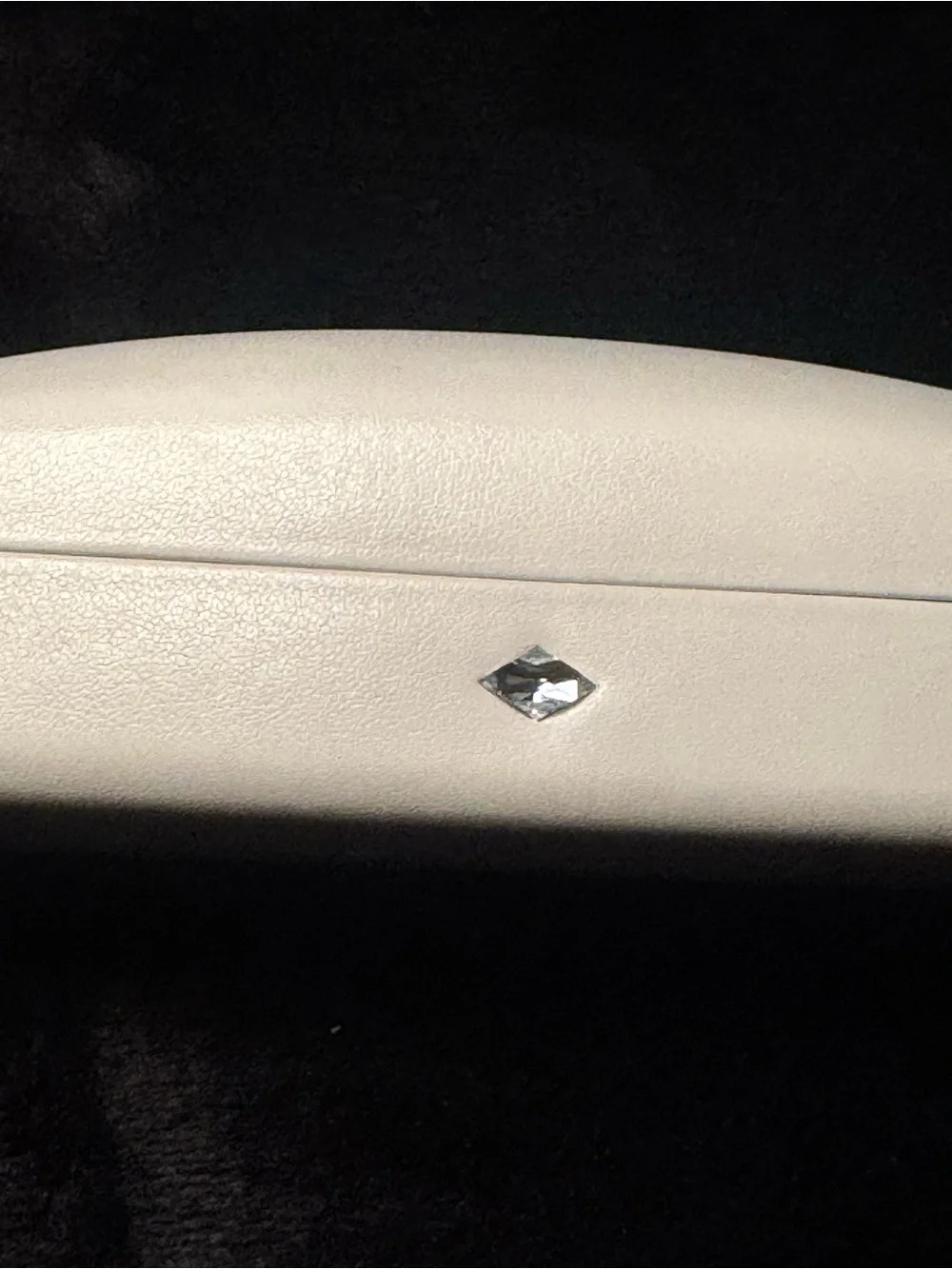 Swarovski Ivory White Glasses Case with Swan Logo